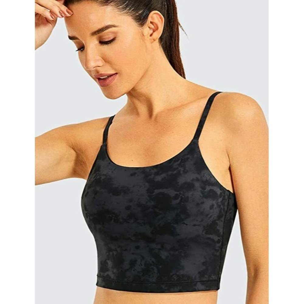 YOGA Women's Yoga Bra Adjustable Straps Wirefree Padded Sports Bra Cami SMALL